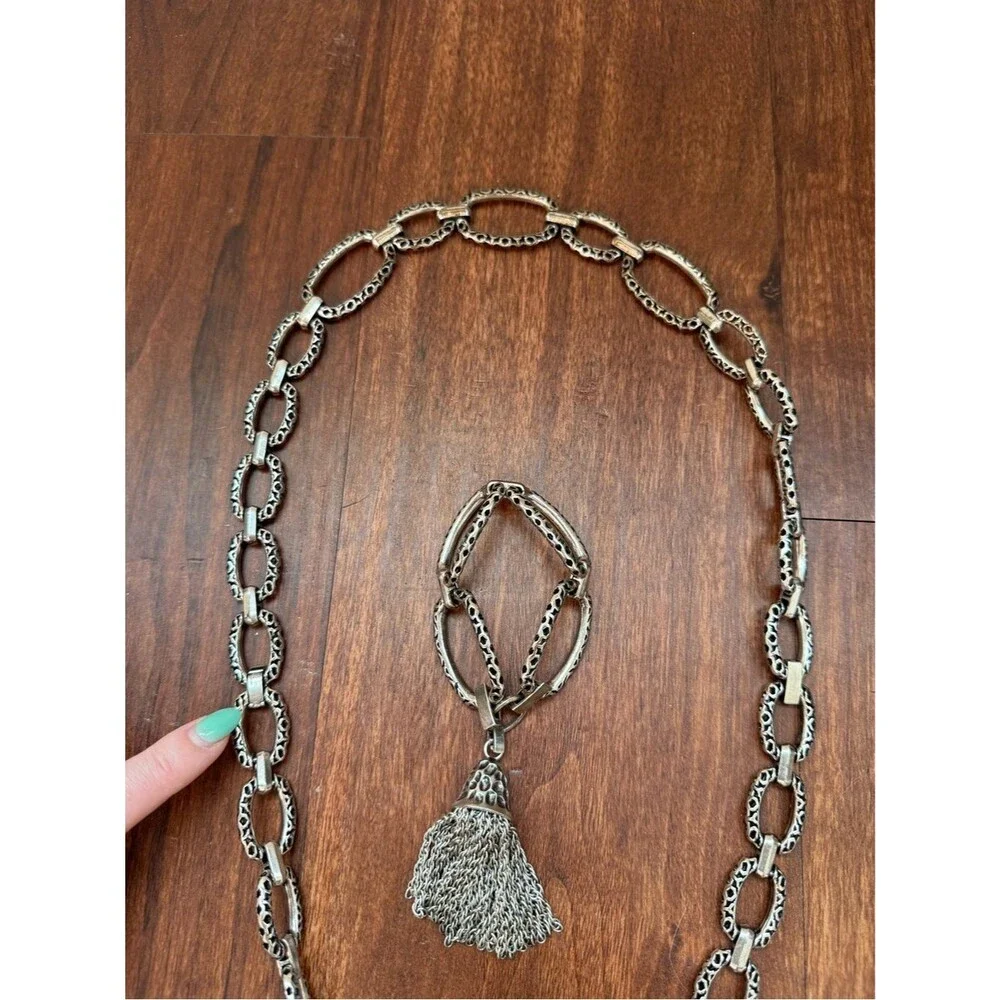 Kendra Scott Miller Tassel Necklace & Bracelet Set in Silver